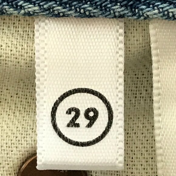 Grlfrnd Karolina Jeans Women 29 Blue High Rise Distressed Button Fly Raw Hem - Picture 4 of 15